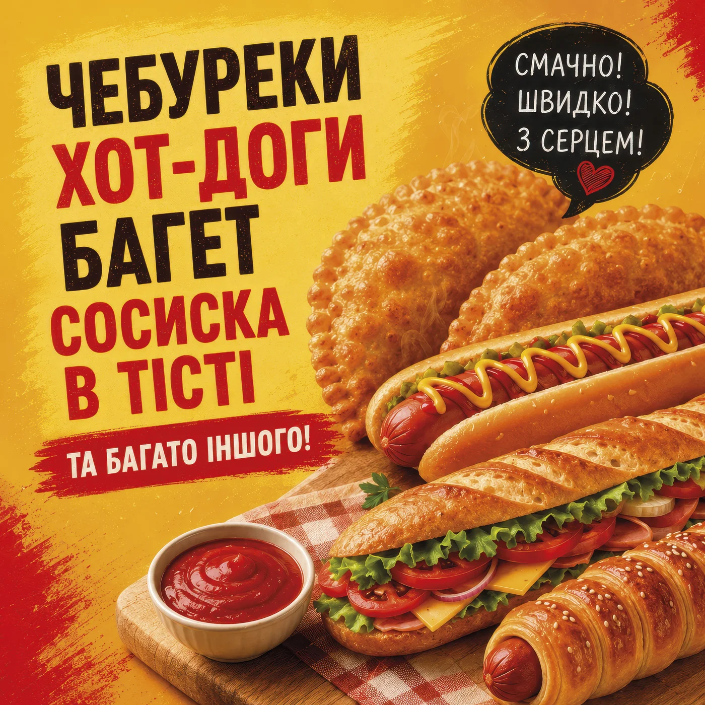 Рекламний банер для закладу швидкого харчування — DrukPlus